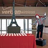French Mime performers entertaining attendees at check in at Verizon Corporate event