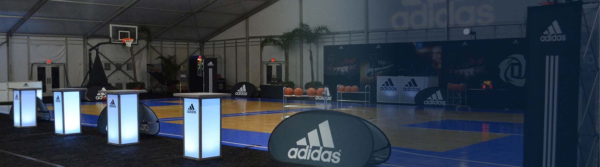 adidas engagement event custom basketball court